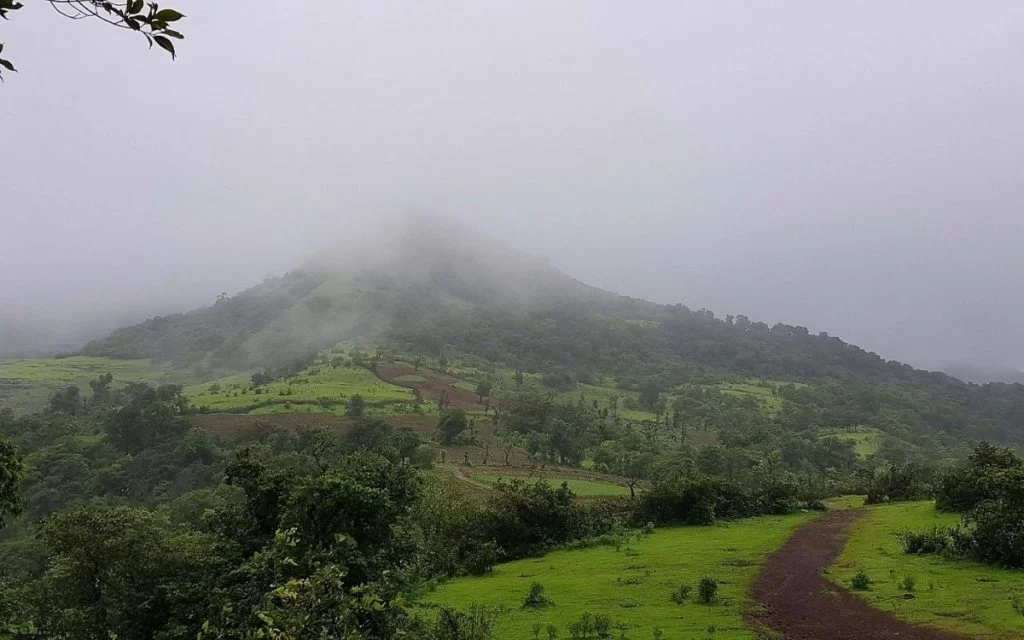 Amazing view of Harihar Fort Trek from far away