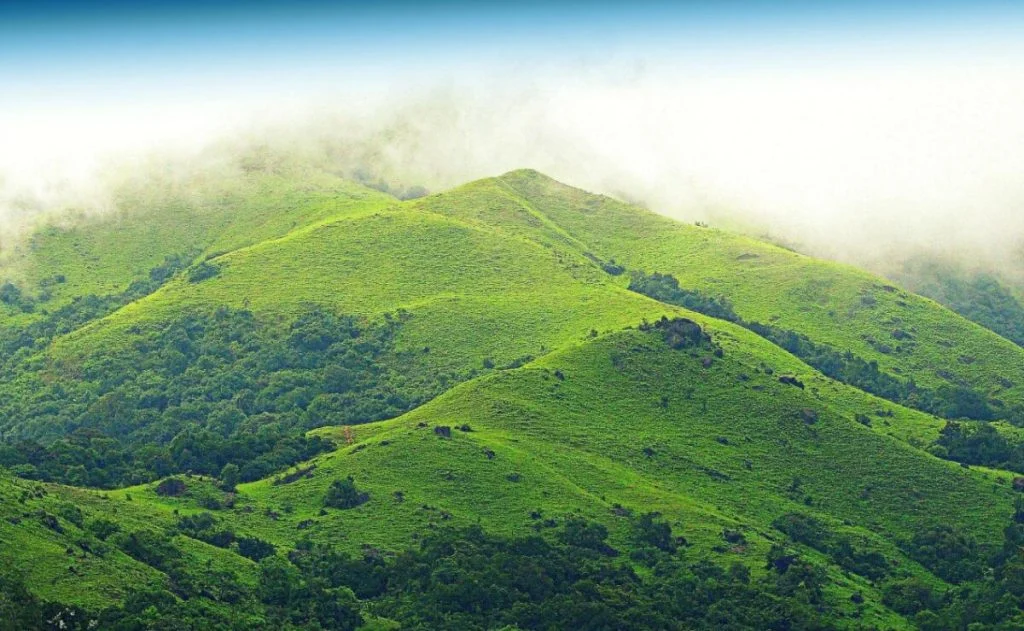 Beautiful Lush Green View of Kumara Parvatha