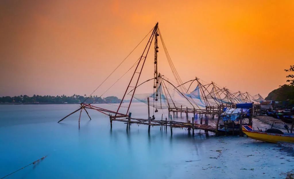 Fishermen's harbour in Kochi - Places to visit in Kerala